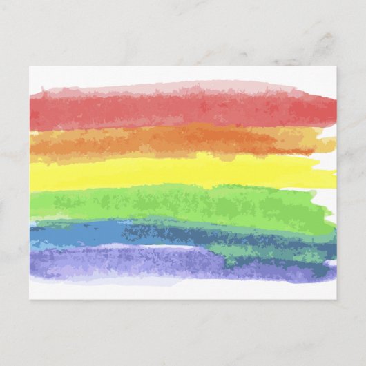 Carte Postale Aquarelle arc-en-ciel (Devant)