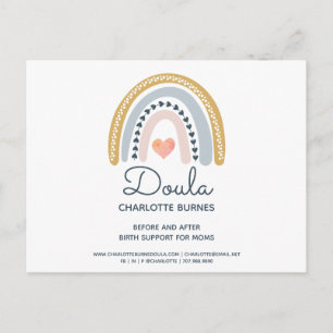 Carte Postale Aquarelle arc-en-ciel Doula