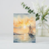 Carte Postale Aquarelle Arrière - plan (Debout devant)