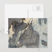 Carte Postale aquarelle arrière - plan gris-bleu 2 (Devant / Derrière)