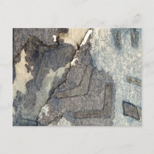 Carte Postale aquarelle arrière - plan gris-bleu 2 (Devant)