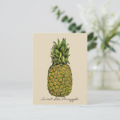 Carte Postale Aquarelle Art mignon ananas (Debout devant)