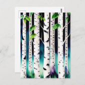 Carte Postale Aquarelle Aspen Trees (Devant / Derrière)