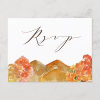 Aquarelle Automne Bois Mariage de automne RSVP