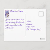 Carte postale aquarelle aux iris adorables (Dos)