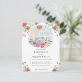 Carte Postale Aquarelle Bébé Koala Avec Invitation Lune (Debout devant)