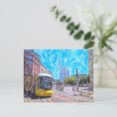 Carte Postale Aquarelle Berlin. Tramway à Hackescher Markt.  (Debout devant)