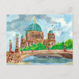 Carte Postale Aquarelle Berliner Dom