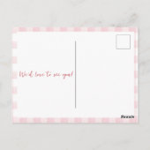 Carte Postale Aquarelle Berry fraise Premier 1er anniversaire (Dos)