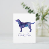 Carte Postale Aquarelle Black Lab (Debout devant)