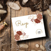 Carte Postale Aquarelle blanche Rustique Gold Mariage musulman R