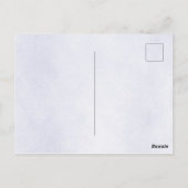 Carte Postale Aquarelle bleu Dusty Fiançailles Floral (Dos)