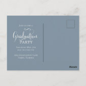 Carte Postale Aquarelle bleu foncé couleur bleu pâle (Dos)