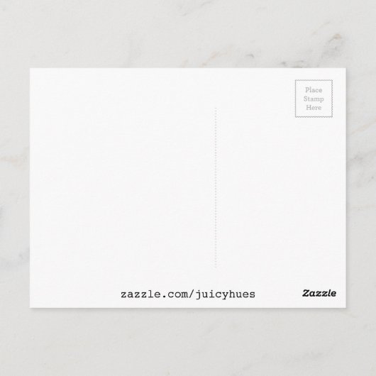 Carte Postale Aquarelle bleu marine foncé minimale (Dos)