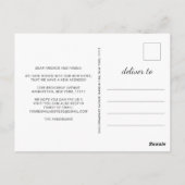 Carte Postale Aquarelle bleu or Faire-part de déplacement (Dos)