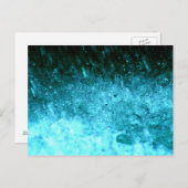 Carte Postale Aquarelle Bleu texture Abstraite (Devant / Derrière)