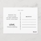 Carte Postale Aquarelle Bleu Vague Joyeux Fête Photo (Dos)