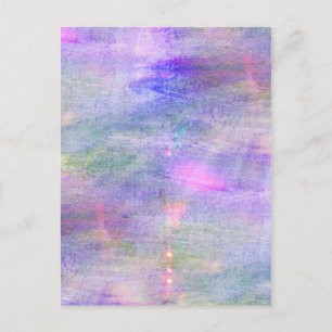 Carte Postale aquarelle bleue transparente, rose arrière - plan