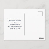 Carte Postale Aquarelle Blue Hydrangea Enregistrer la date (Dos)