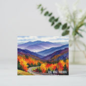 Carte Postale Aquarelle Blue Ridge Parkway (Debout devant)