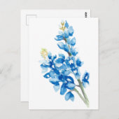 Carte Postale Aquarelle Bluebonnets (Devant / Derrière)
