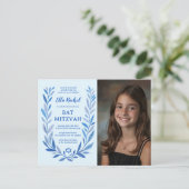 Carte Postale Aquarelle botanique CUSTOM PHOTO Bat Bar Mitzvah (Debout devant)