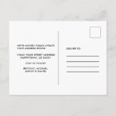 Carte Postale Aquarelle Botanique Verdure Changement D'Adresse (Dos)