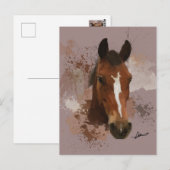 Carte Postale Aquarelle Brown (Devant / Derrière)