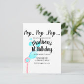 Carte Postale Aquarelle Bubble Wand Pop Pop Pop Anniversaire (Debout devant)