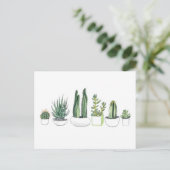 Carte Postale Aquarelle Cactus & Succulents (Debout devant)