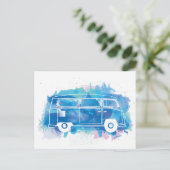 Carte Postale Aquarelle Camper Van (Debout devant)