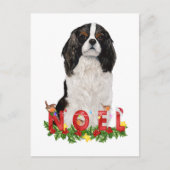 Carte Postale Aquarelle Cavalier King Charles Noel Noël (Devant)