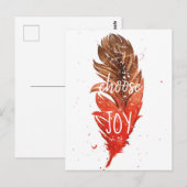 Carte Postale Aquarelle // Choisissez Joie (Devant / Derrière)