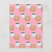Carte Postale Aquarelle Cinnamon Bun Pastry Café (Devant)