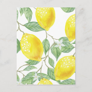 Carte Postale Aquarelle Citron
