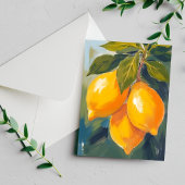 Carte Postale Aquarelle citronnier Peinture de fruits