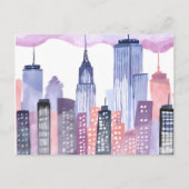 Carte Postale Aquarelle Cityscape (Devant)