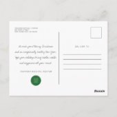 Carte Postale Aquarelle classique Rouge Camion Noël (Dos)