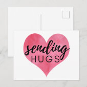 Carte Postale Aquarelle Coeur envoyant des carottes (Devant / Derrière)