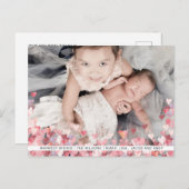 Carte Postale Aquarelle Coeurs Aimer mignon Photo Valentines Day (Devant / Derrière)