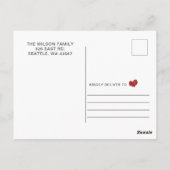 Carte Postale Aquarelle Coeurs Aimer mignon Photo Valentines Day (Dos)