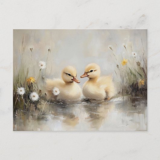 Carte Postale Aquarelle Colliers Dandelion Fleurs (Devant)