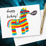Carte Postale Aquarelle colorée Donkey Piñata JEUX ANNIVERSAIRE<br><div class="desc">Découvrez cette piñata colorée et amusante. Ajoutez aussi votre propre texte ! Visitez mon magasin pour plus de détails !</div>