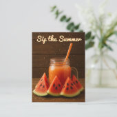 Carte Postale Aquarelle Conception de fruits - Modèle arrière bl (Debout devant)