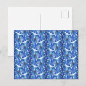 Carte Postale aquarelle cornflower glaçure (Devant / Derrière)