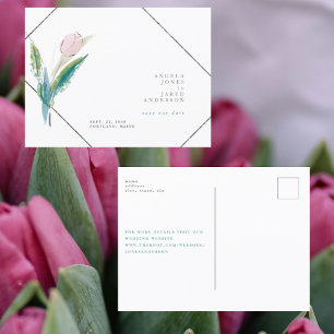 Carte Postale Aquarelle couleur printemps florale Enregistrer la