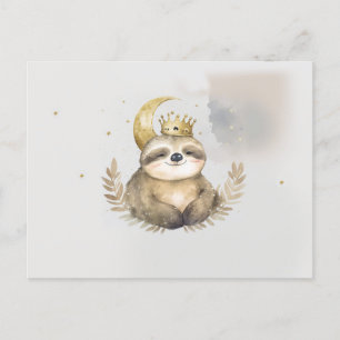 Carte Postale Aquarelle Couronne de lune