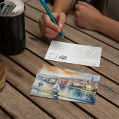 Carte postale Aquarelle Croatie Fractionnée