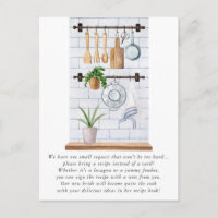 Aquarelle Cuisine Ustensiles Fête des mariées Rece