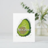 Carte Postale Aquarelle Cute Avocado (Debout devant)